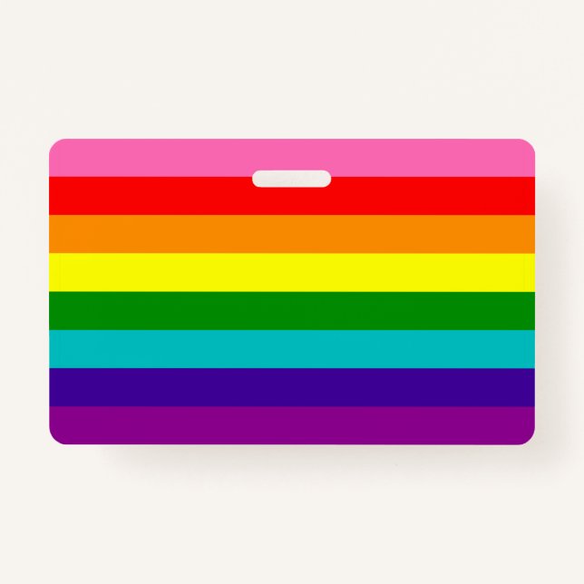 Rainbow LGBT gay flag Badge (Front)