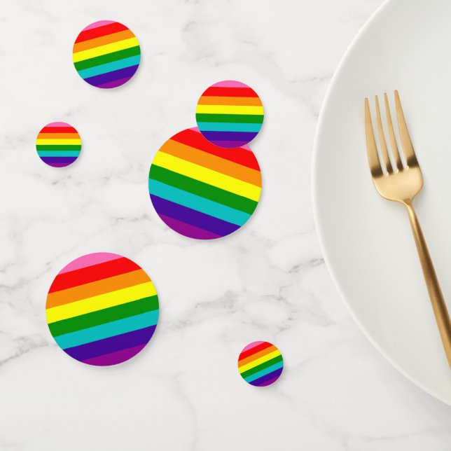 Rainbow LGBT gay flag Table Confetti (Group)
