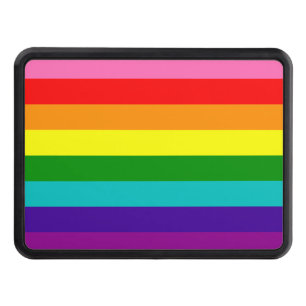 Rainbow LGBT gay flag Trailer Hitch Cover