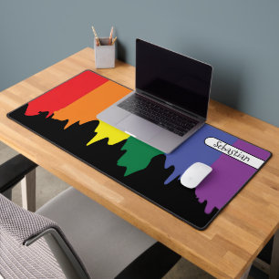 Rainbow LGBT Gay Pride Personalized Desk Mat