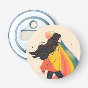 rainbow lgbt girl, Gay Lesbian, pride Bottle Opener