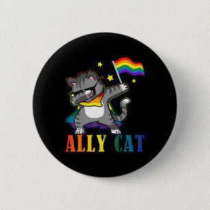 Rainbow Lgbt Lesbian Pride Funny Cat Dabbing  2 Inch Round Button