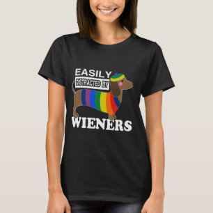 Rainbow LGBT Love Weiners Dogs Love Funny Gay Man T-Shirt