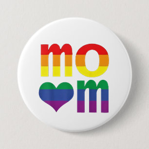 Rainbow LGBT Pride Month Mother's Day LGBT 3 Inch Round Button