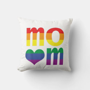 Rainbow LGBT Pride Month Mother's Day LGBT Throw Pillow