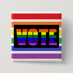 Rainbow LGBT Vote Button