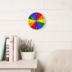Rainbow LGBTQ American Pride Diversity Flag Round Clock