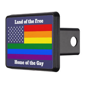 Rainbow LGBTQ American Pride Diversity Flag Trailer Hitch Cover