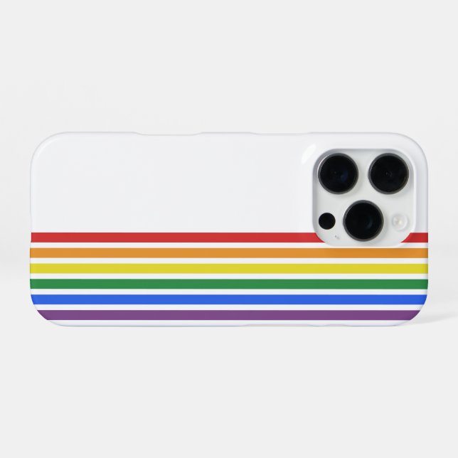 Rainbow LGBTQ Flag iPhone Case (Back Horizontal)