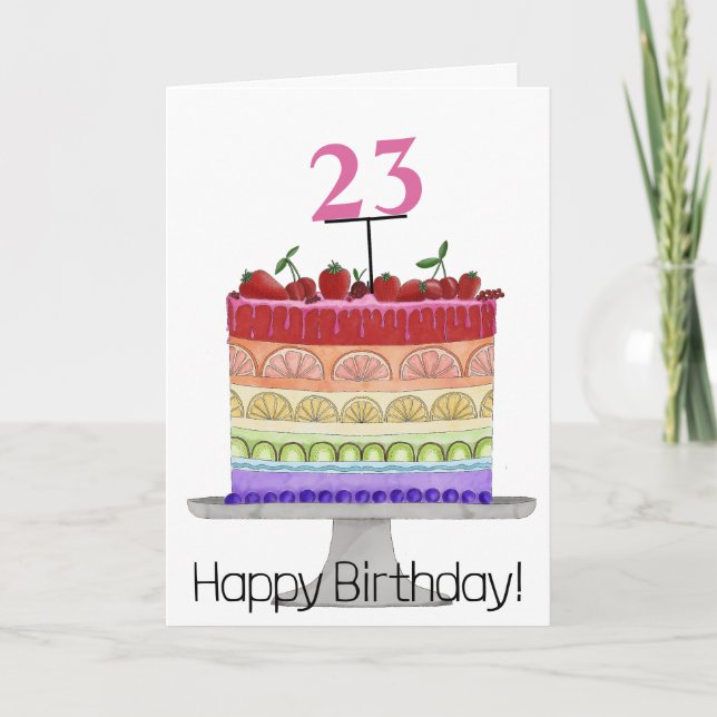 Rainbow LGBTQ Gâteau de fierté Anniversaire Carte (Devant)