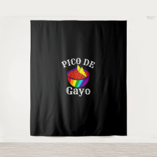 Rainbow LGBTQ Pico De Gayo Gay Pride Flag Salsa Me Tapestry