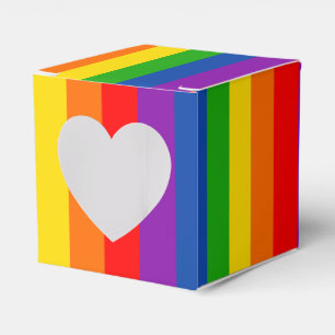 Rainbow LGBTQ+ Pride Flag, Gay Pride Colours Favor Box