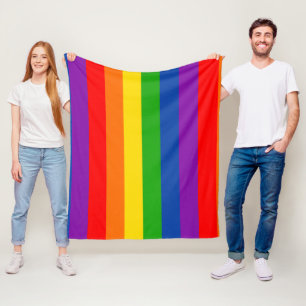Rainbow LGBTQ+ Pride Flag, Gay Pride Colours Fleece Blanket