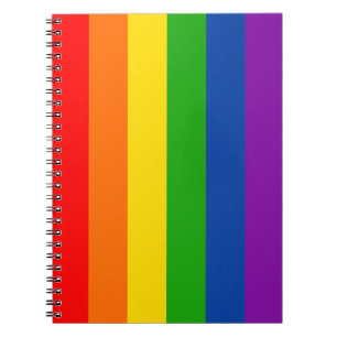 Rainbow LGBTQ+ Pride Flag, Gay Pride Colours Notebook