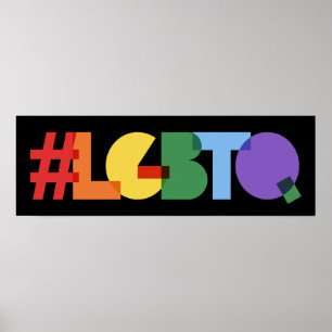 Rainbow #LGBTQ Text Poster