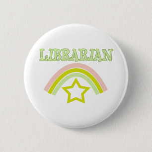 Rainbow Librarian 2 Inch Round Button