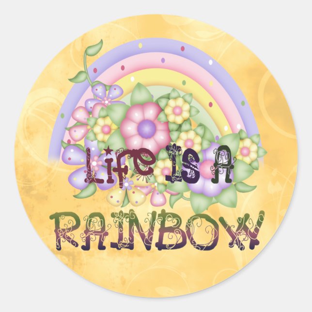 Rainbow Life Classic Round Sticker (Front)