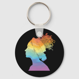 Rainbow Life, Woman, Freedom Keychain