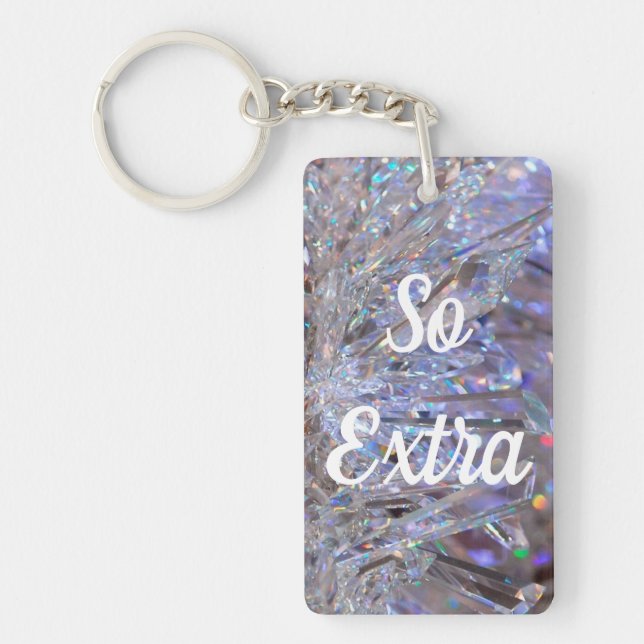 Rainbow Light Crystal Photography SO EXTRA Keychain (Front)