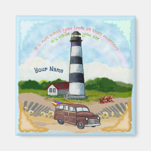 Rainbow Lighthouse Choice  Magnet