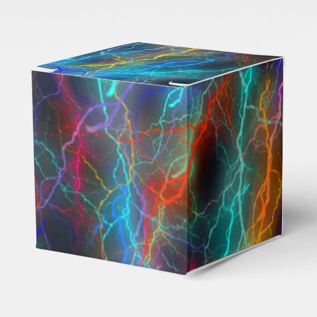 Rainbow Lightning Cool Favor Box (Front Side)