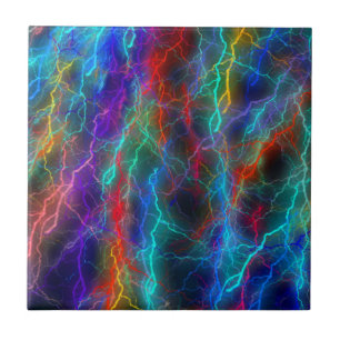 Rainbow Lightning Storm Tile