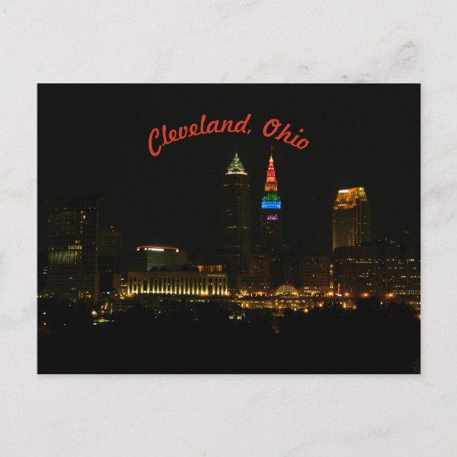Rainbow Lights Cleveland Postcard (Front)