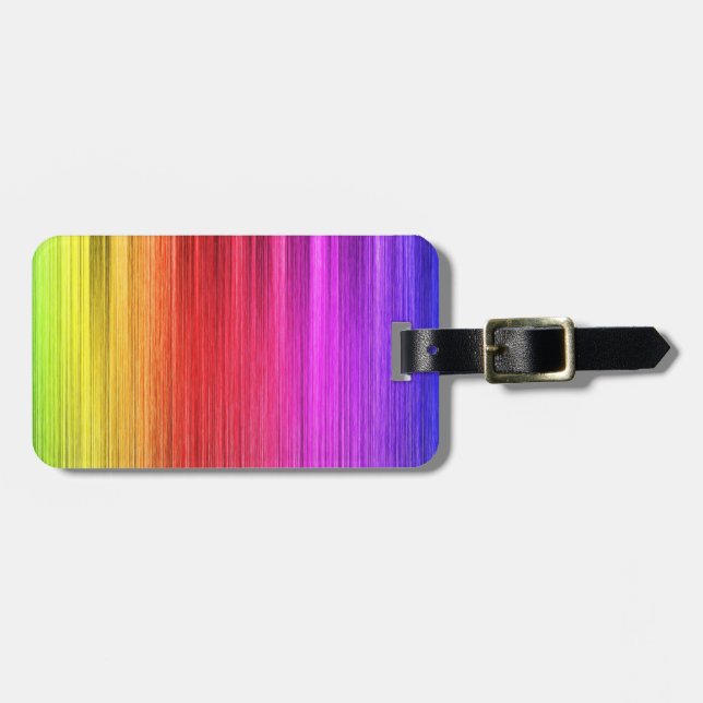 Rainbow Lights Design Luggage Tag (Front Horizontal)