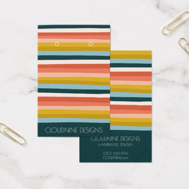 Rainbow Line Earring Necklace Jewellery Display Ca (Office)