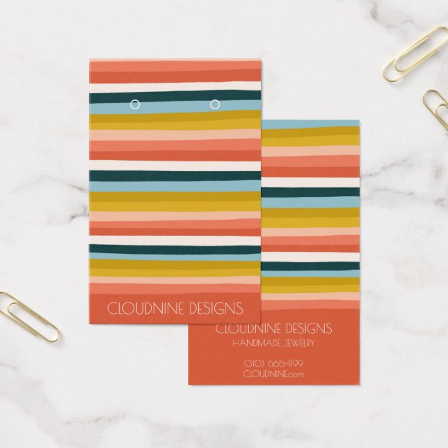 Rainbow Line Earring Necklace Jewelry Display Card (Office)