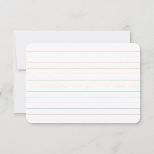 Rainbow Lined Flat Card with Dot Rule