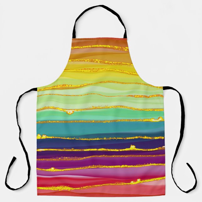 Rainbow lines: abstract luxury composition. apron (Front)