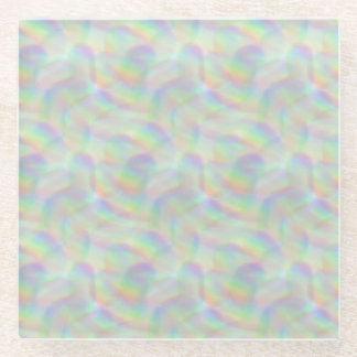 rainbow lines glass coaster