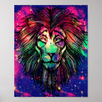 Rainbow Lion Hipster Galaxy                       