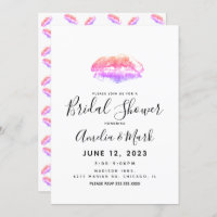 Rainbow Lip Imprints Colourful  Bridal Shower   
