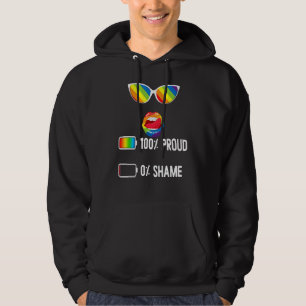 Rainbow Lips 100 Proud Lgbt Pride Gay Lesbian Bise Hoodie