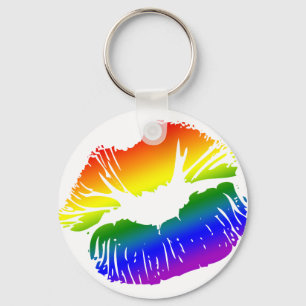 Rainbow Lips 1 Keychain