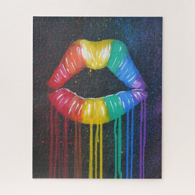 Rainbow Lips Jigsaw Puzzle (Vertical)