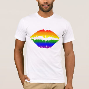 RAINBOW LIPS MOUTH T-SHIRTS & TANK TOPS