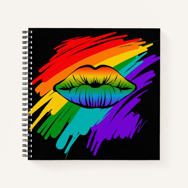 Rainbow Lips Notebook (Front)