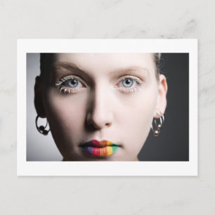 Rainbow Lips Postcard