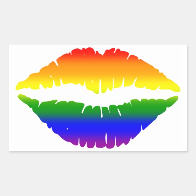 Rainbow Lips Sticker (Front)
