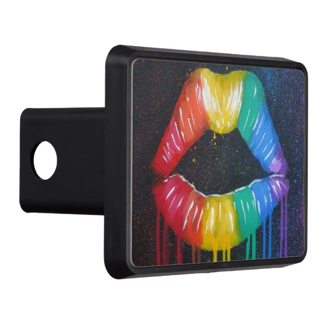 Rainbow Lips Trailer Hitch Cover (Right)