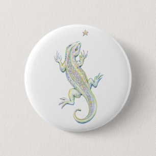 Rainbow Lizard 2 Inch Round Button