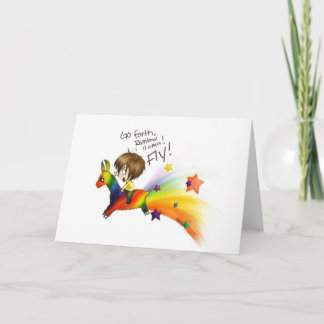 Rainbow Llama Card
