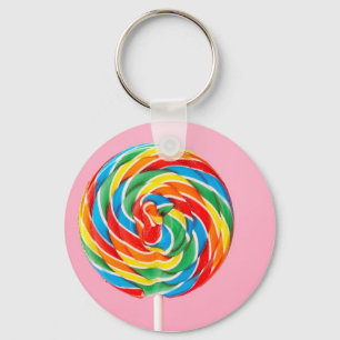 Rainbow Lollipop Keychain
