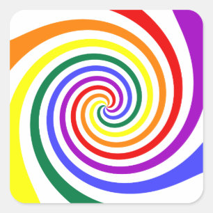 Rainbow Lollipop Square Sticker