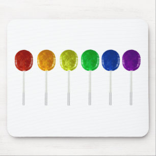 Rainbow Lollipops Mouse Pad