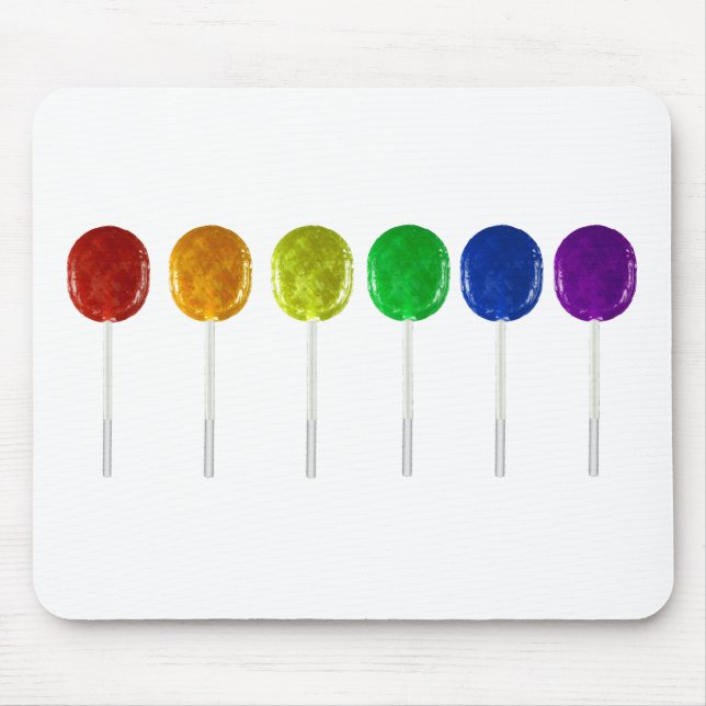 Rainbow Lollipops Mouse Pad (Front)