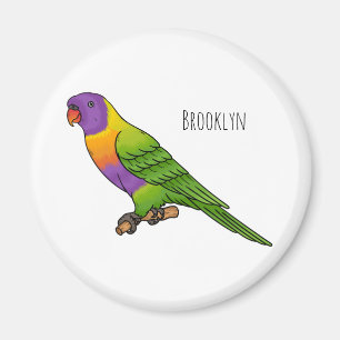 Rainbow lorikeet bird cartoon illustration magnet